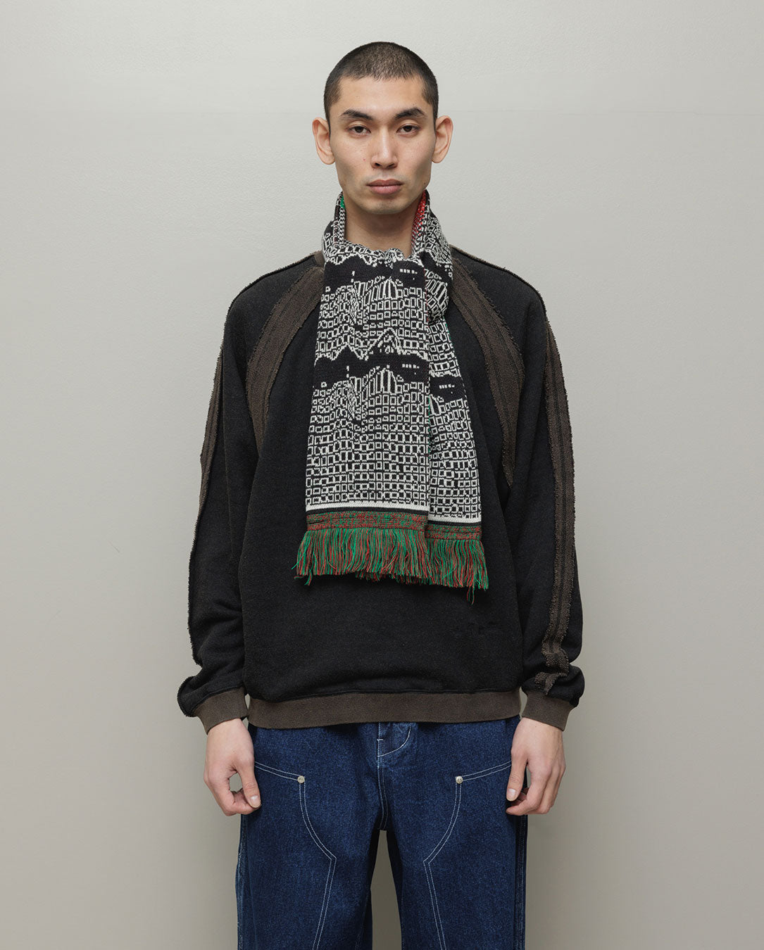 Jacquard Knit Soccer Scarf