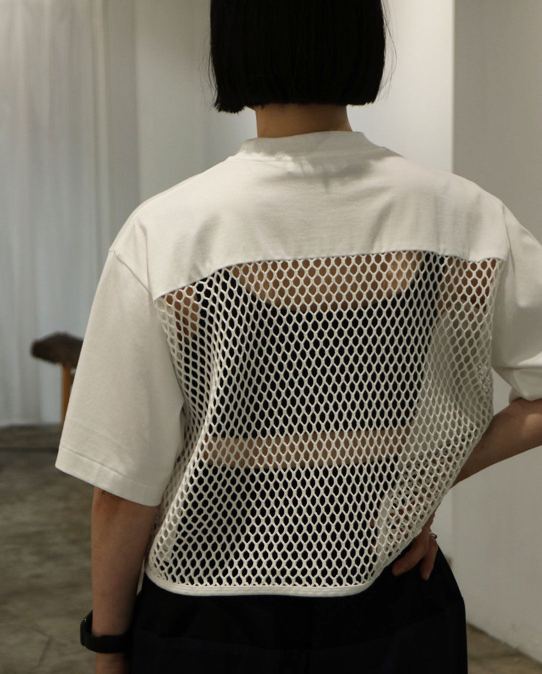 Mesh Tee-Short white