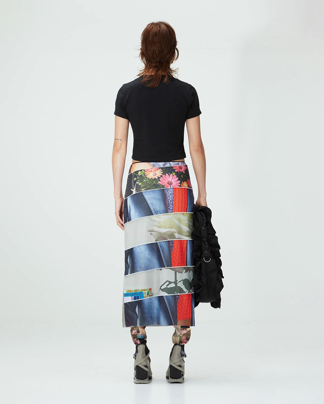 Selfie Scroll Stretch Skirt collage