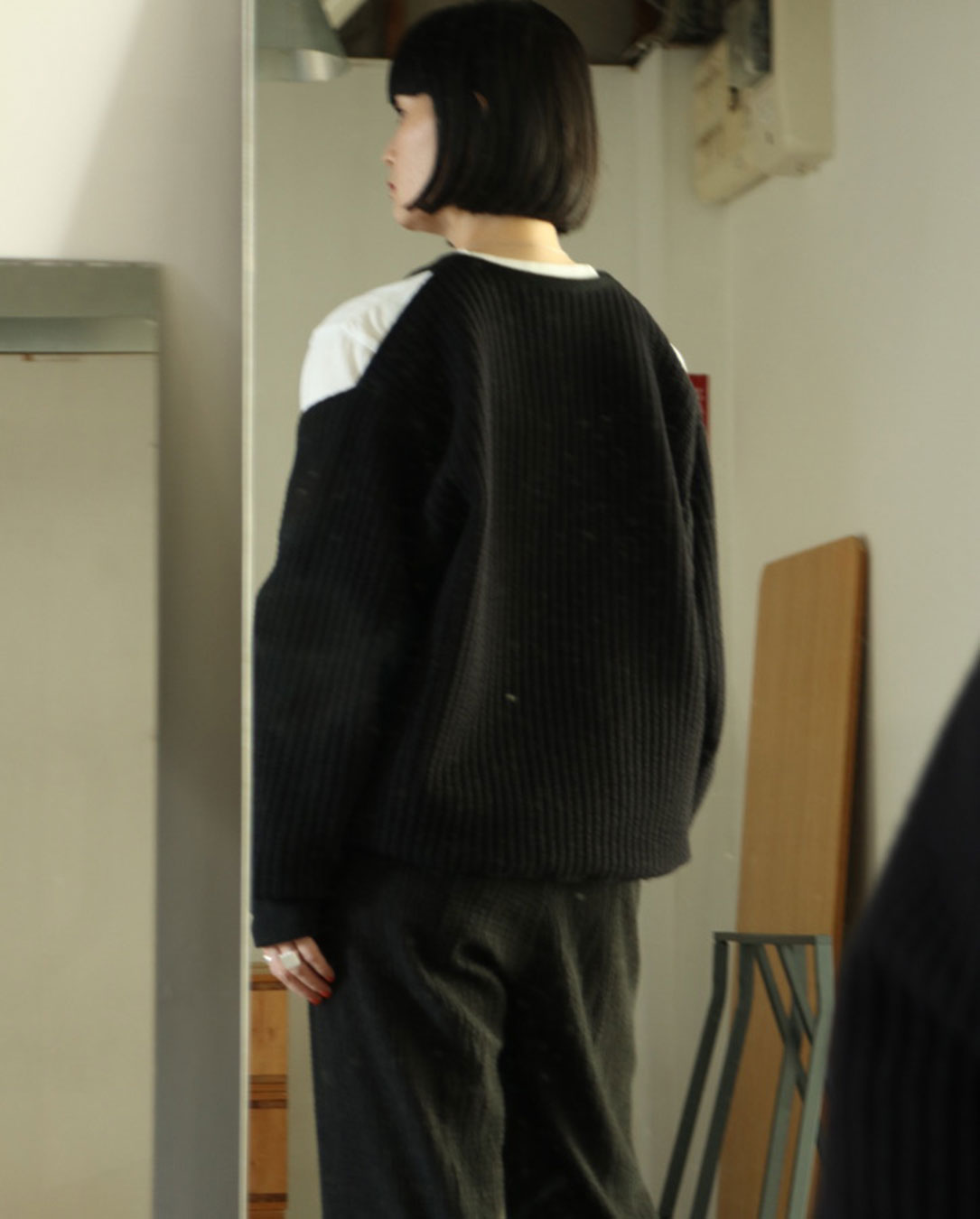 Off Shoulder Sweat black