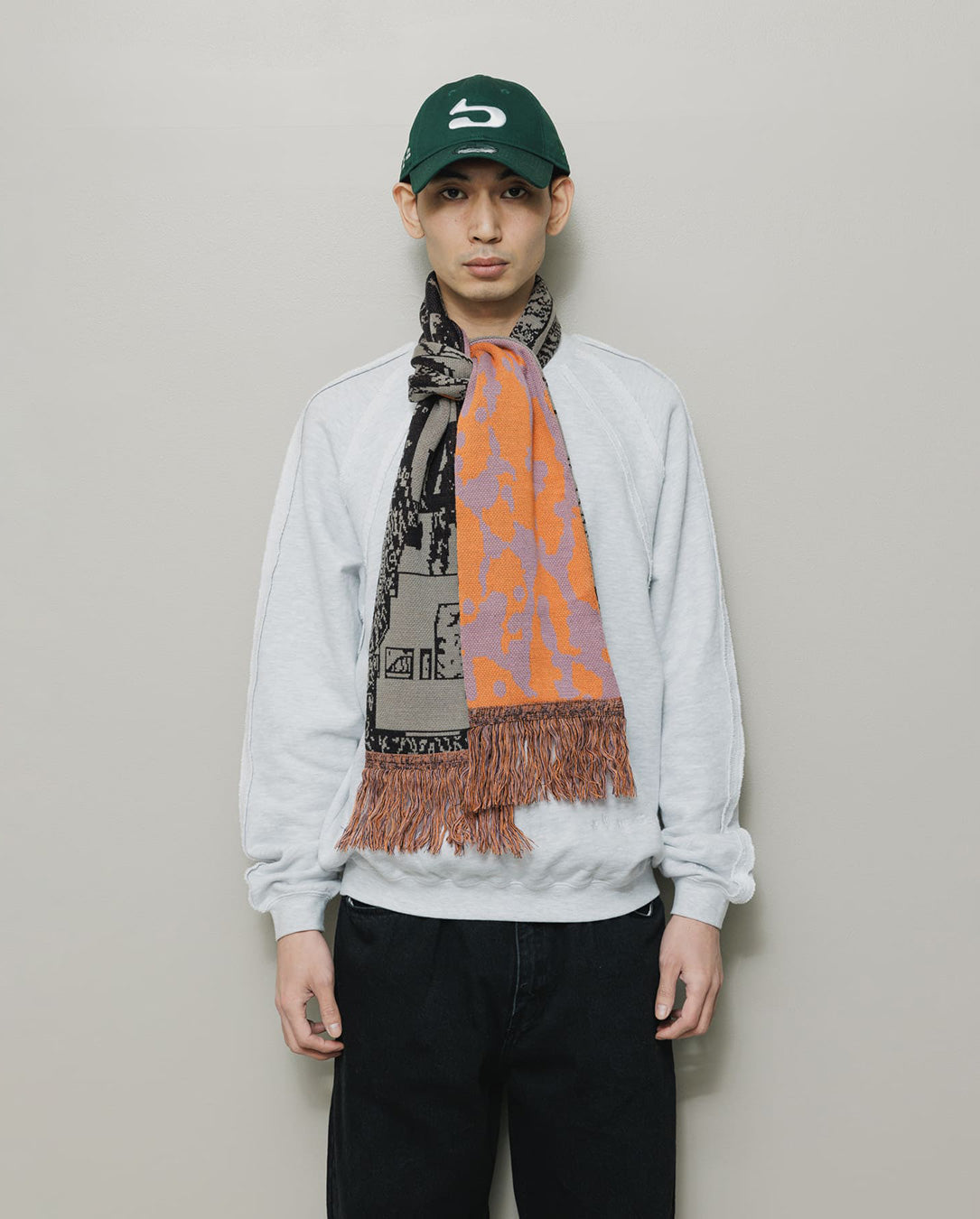 Jacquard Knit Soccer Scarf multi