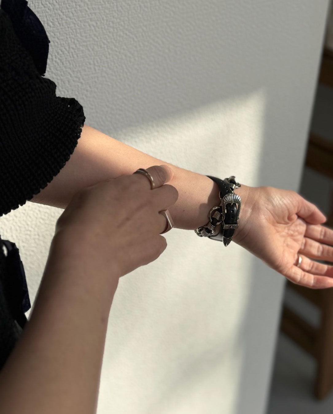 Ring Metal Watch Belt black