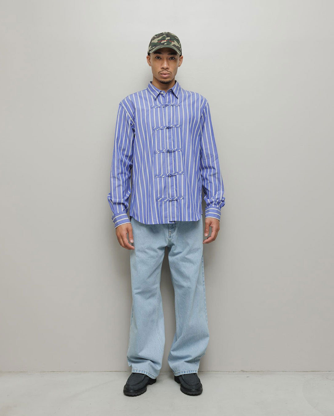 Frog Button Shirt stripe