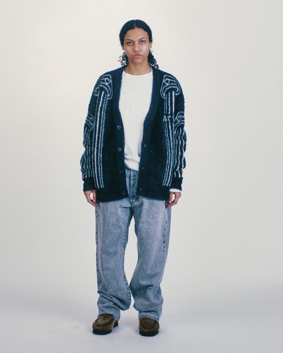 Oversized Chenille Column Knit Cardigan