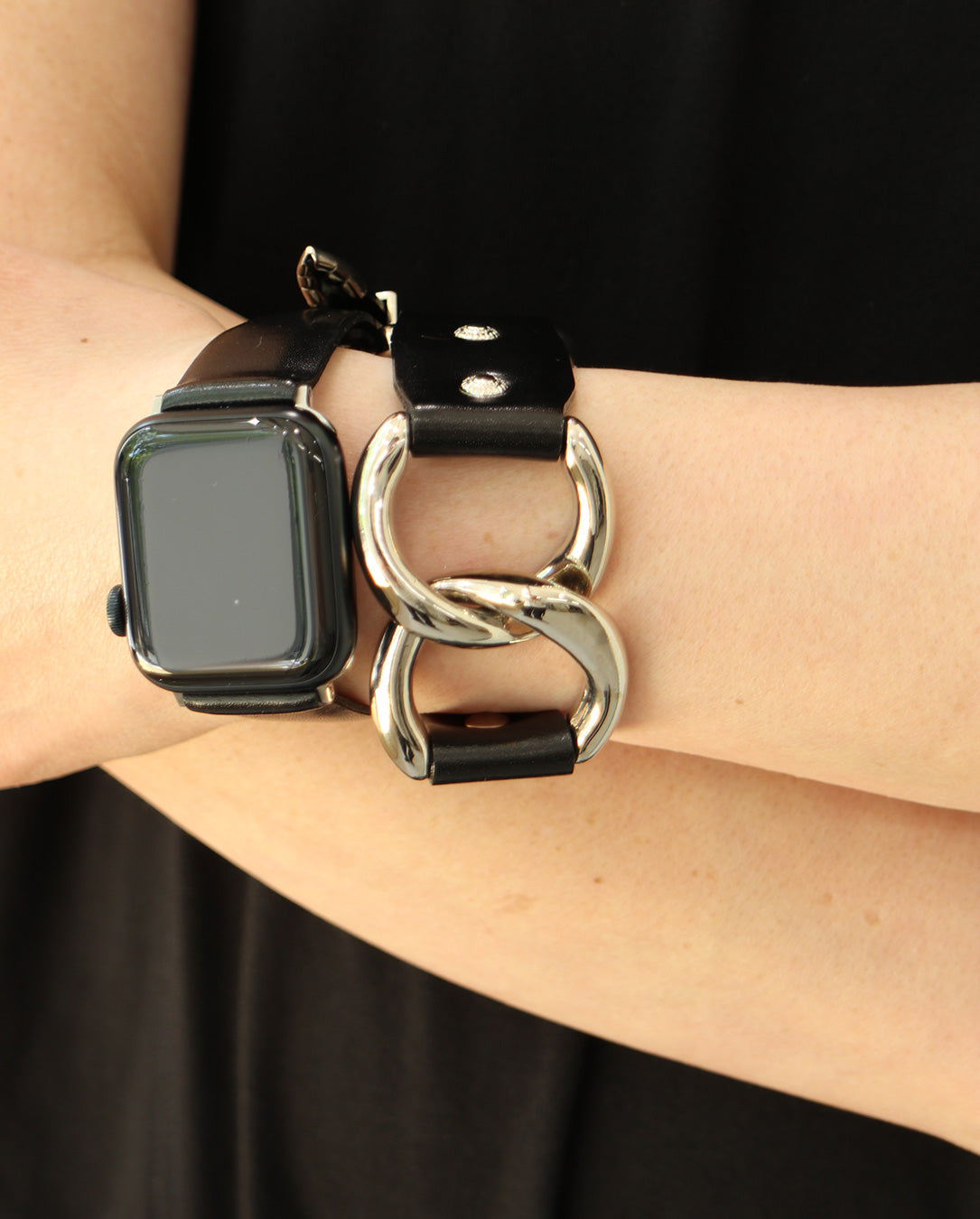 Ring Chain Watch Belt black – LOVE nagoya