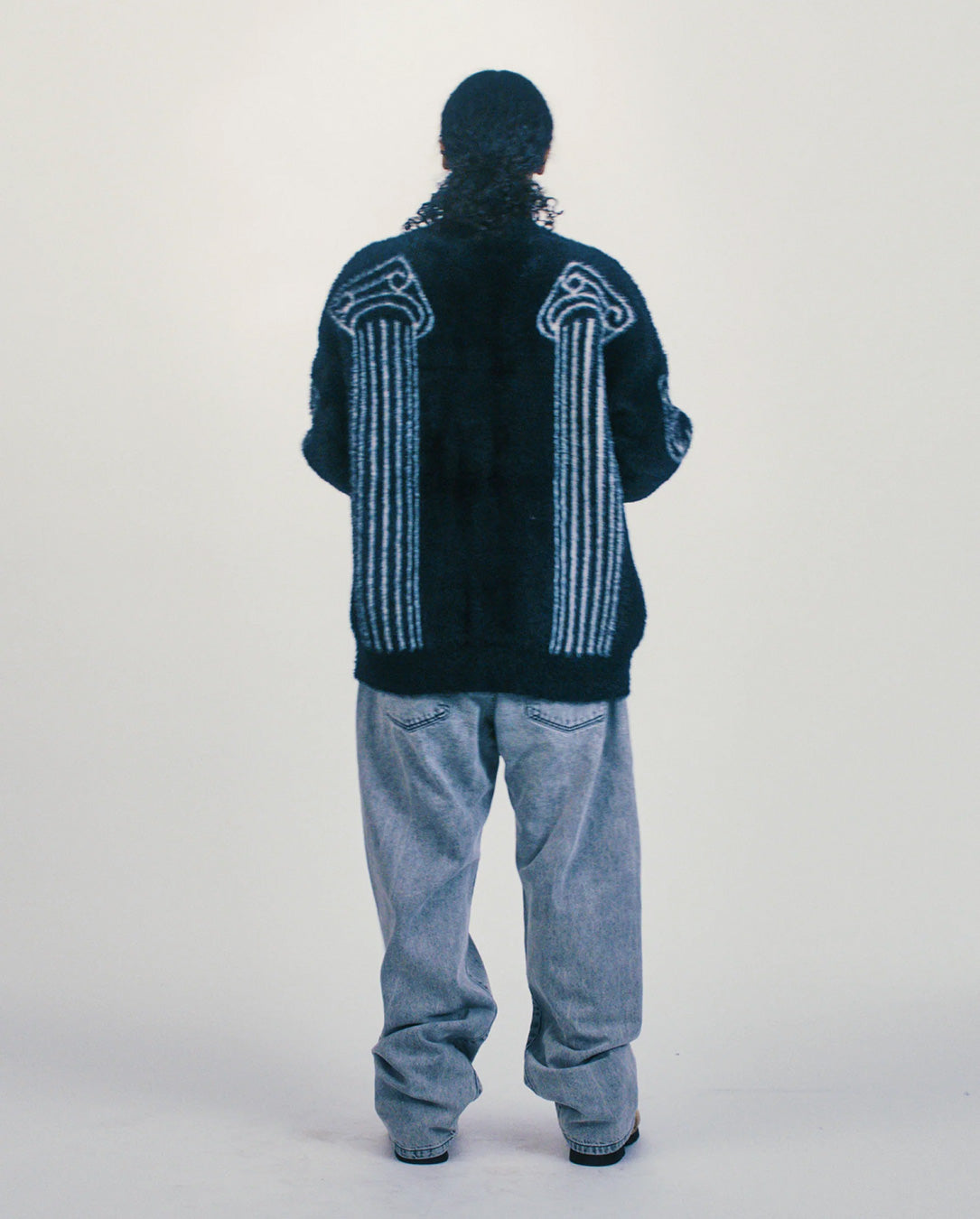 Oversized Chenille Column Knit Cardigan