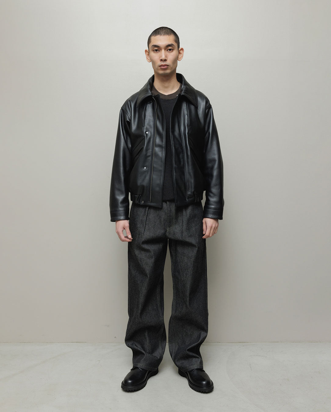 Leather Flight Bomber Jacket