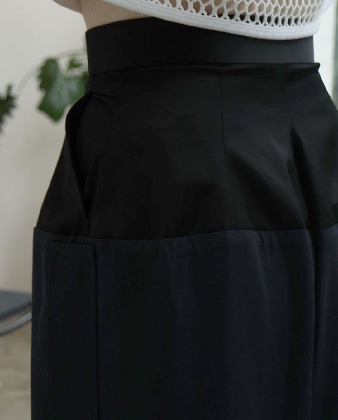 Rayon Silk Twill Trousers navy