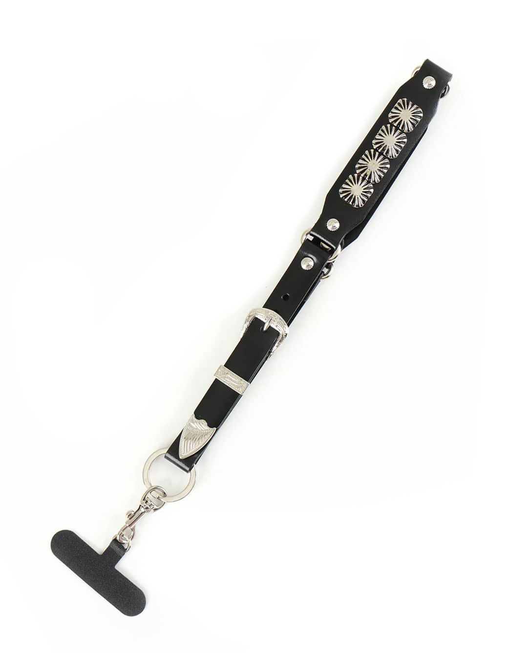 Leather Phone Strap black