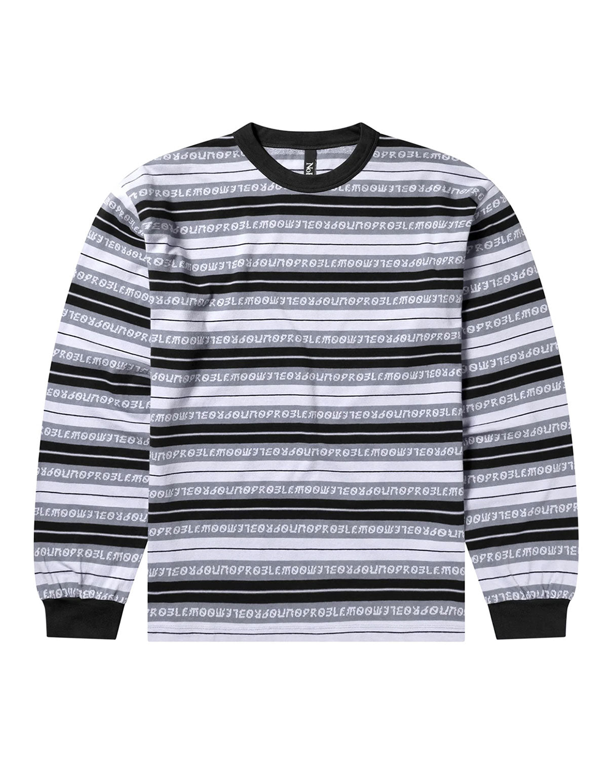 Jacquard Stripe LS Tee black