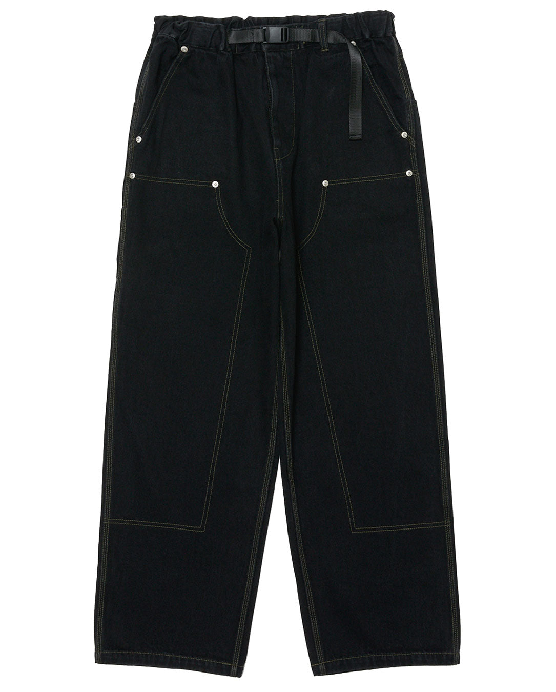 Denim Faux Stitch Carpenter Pant black