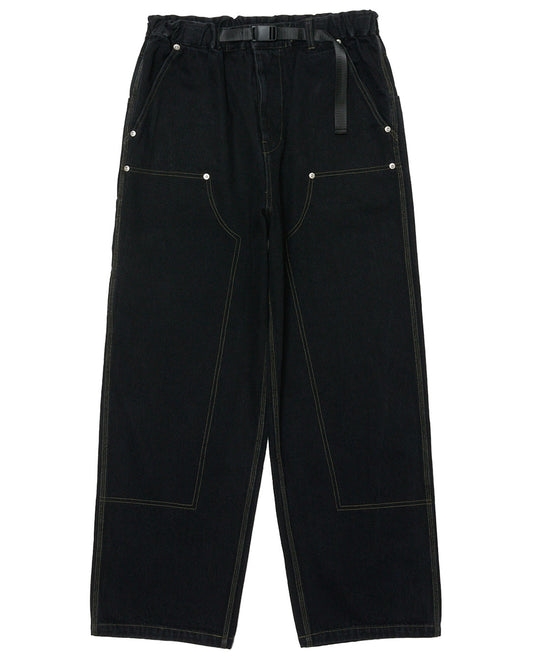 Denim Faux Stitch Carpenter Pant black