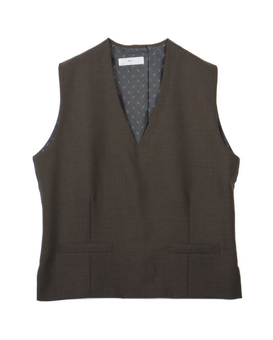 Suiting Wool Vest brown