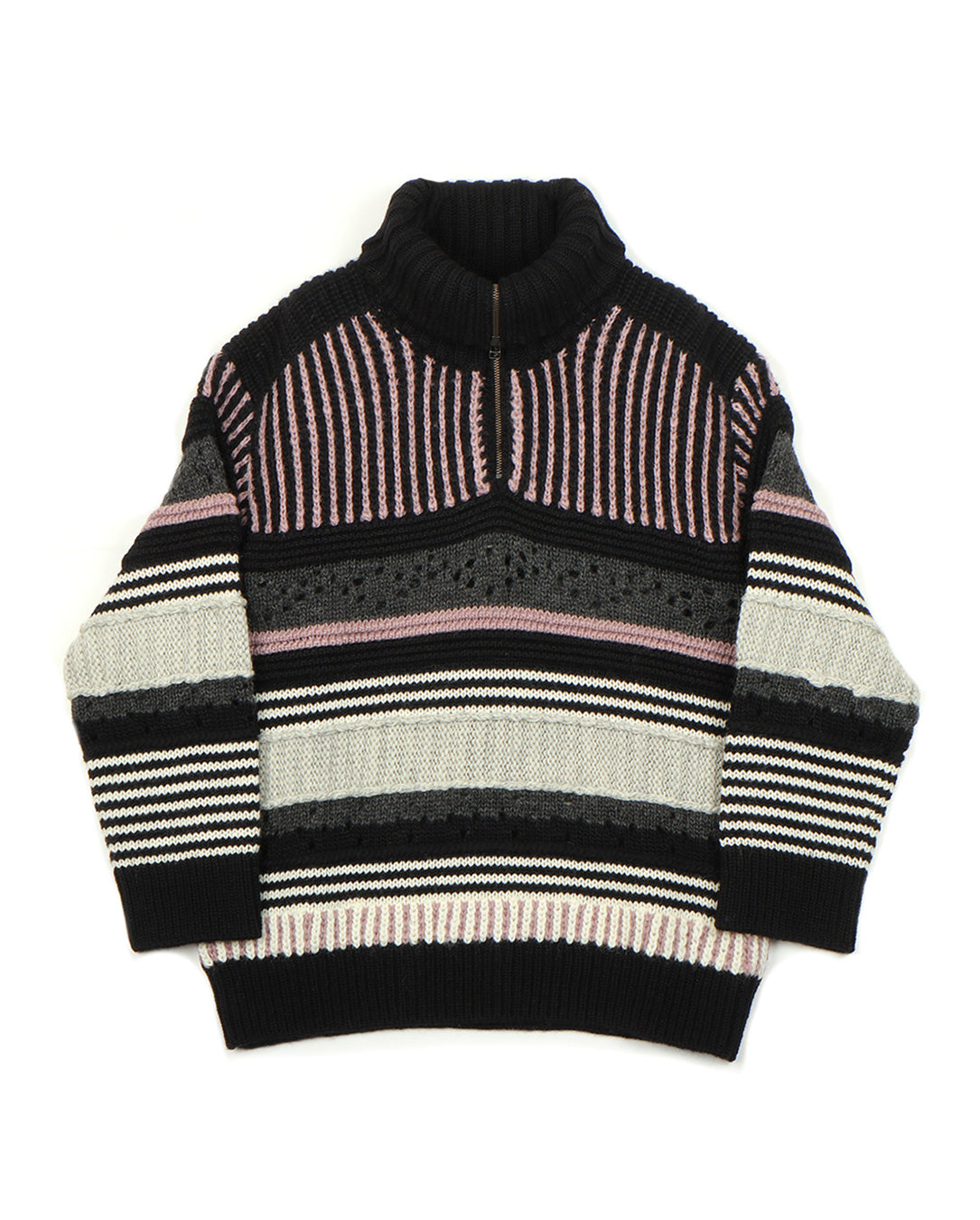 Mix Pattern Pullover Knit monotone