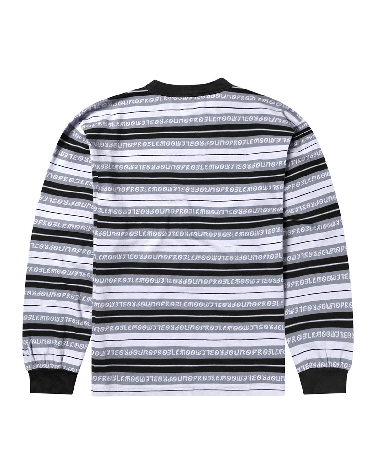 Jacquard Stripe LS Tee black