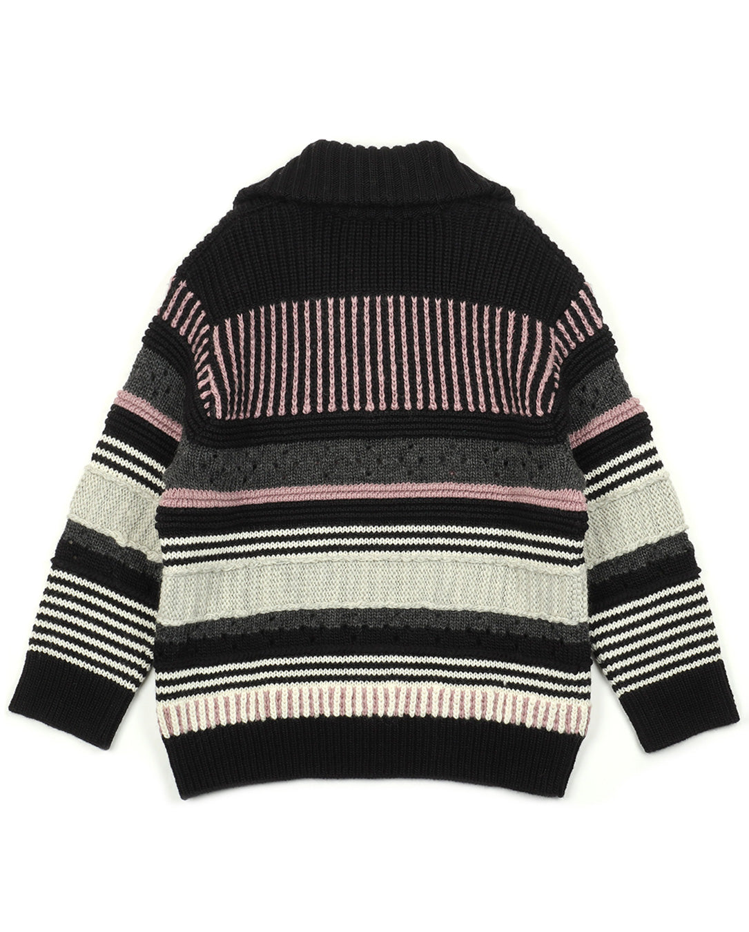 Mix Pattern Pullover Knit monotone