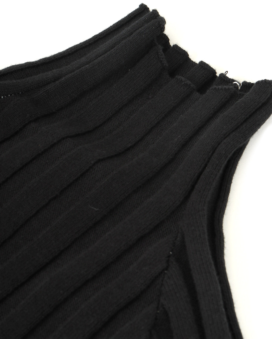 Cuff Fringe Knit black