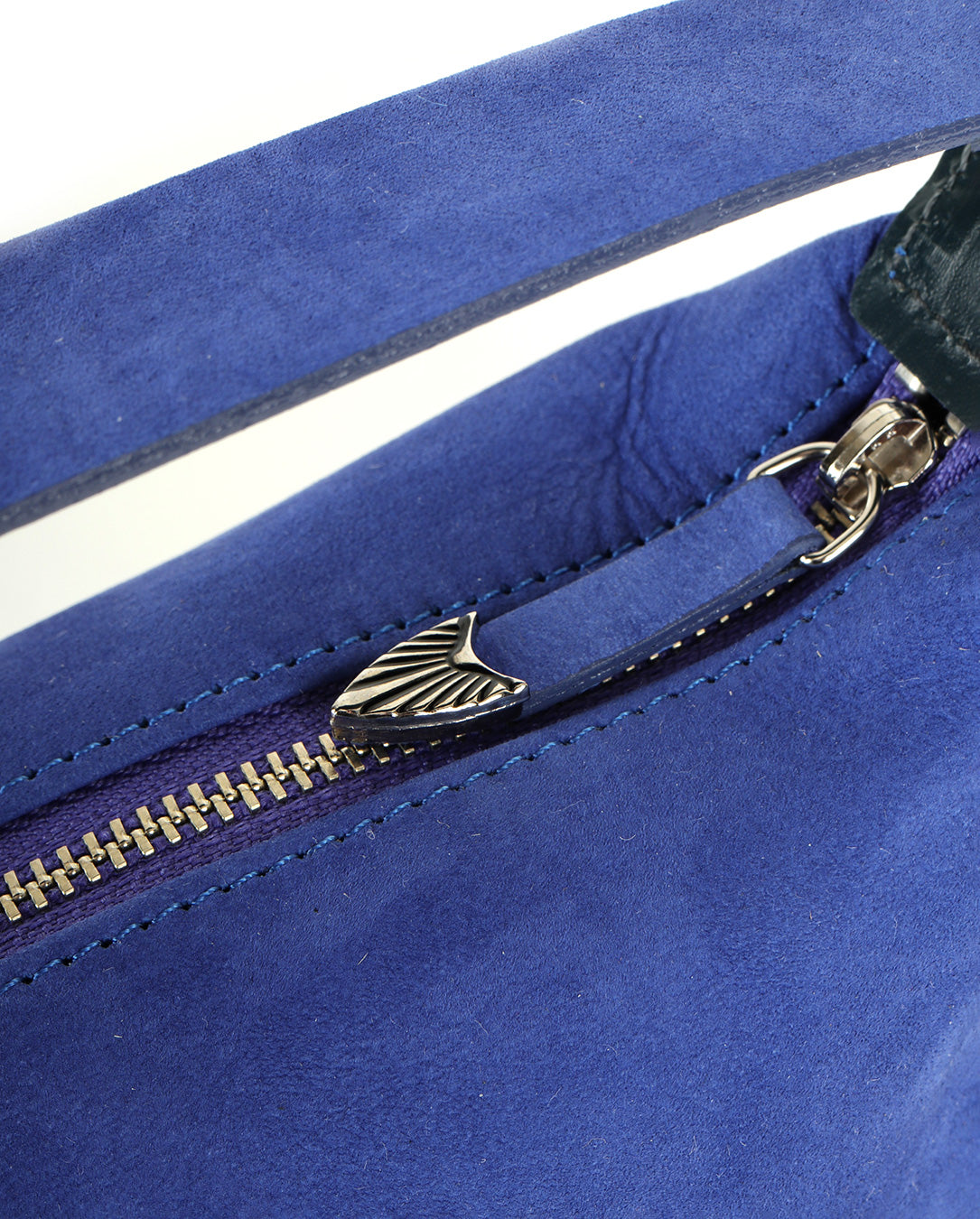 Leather Mini Bag blue