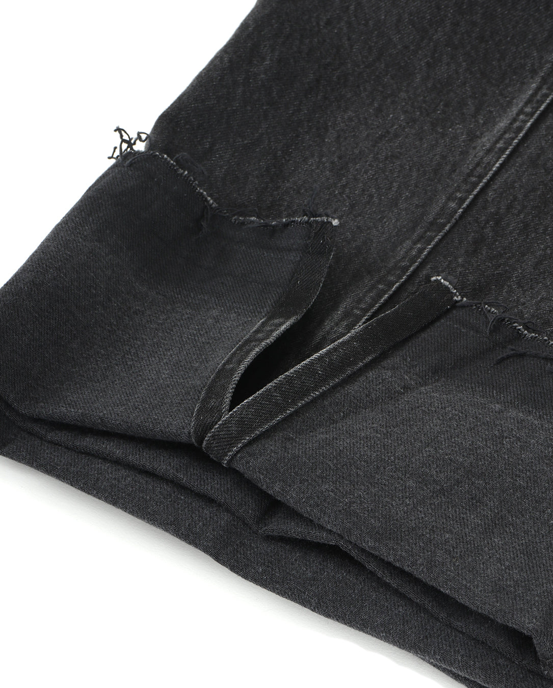 Wide Denim Pants black