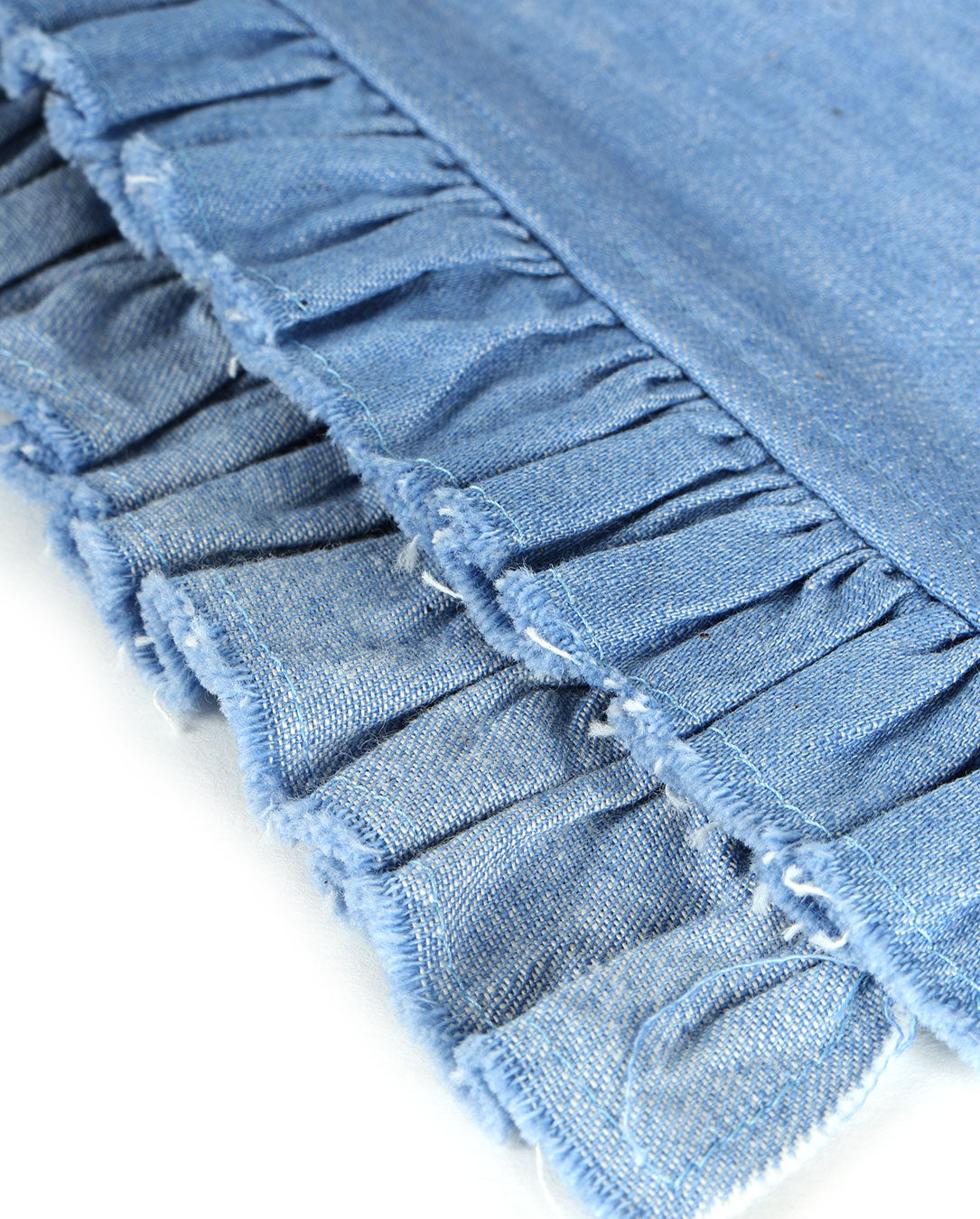 Chambray Frill Pants light blue