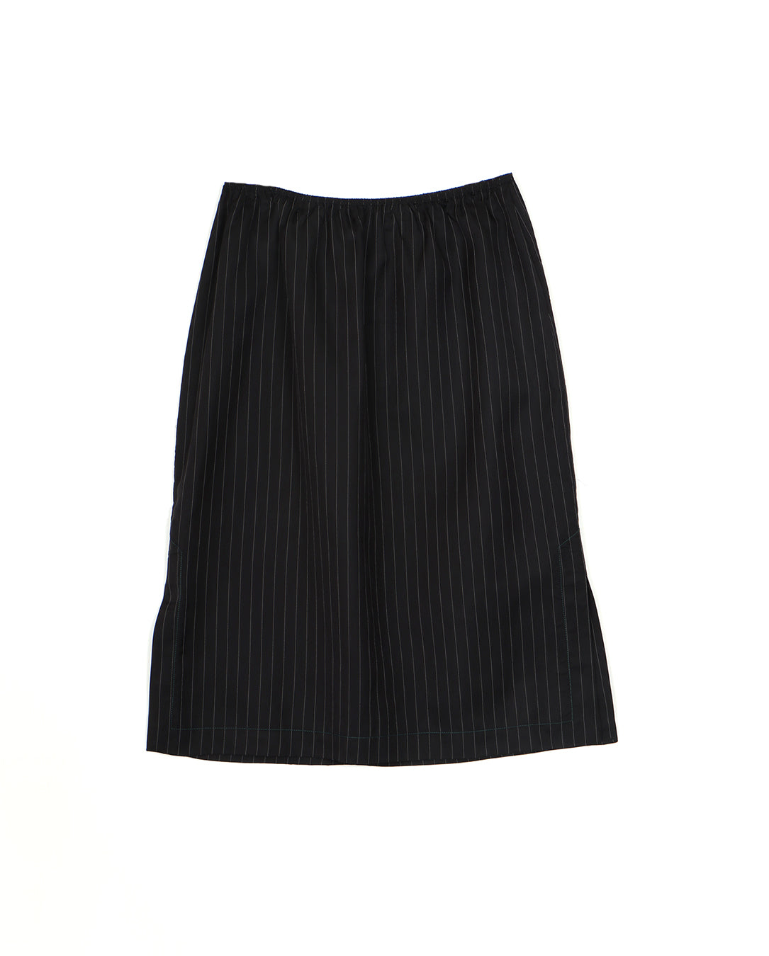 Plant Fringe Embroidery Fabric Layerd Skirt black