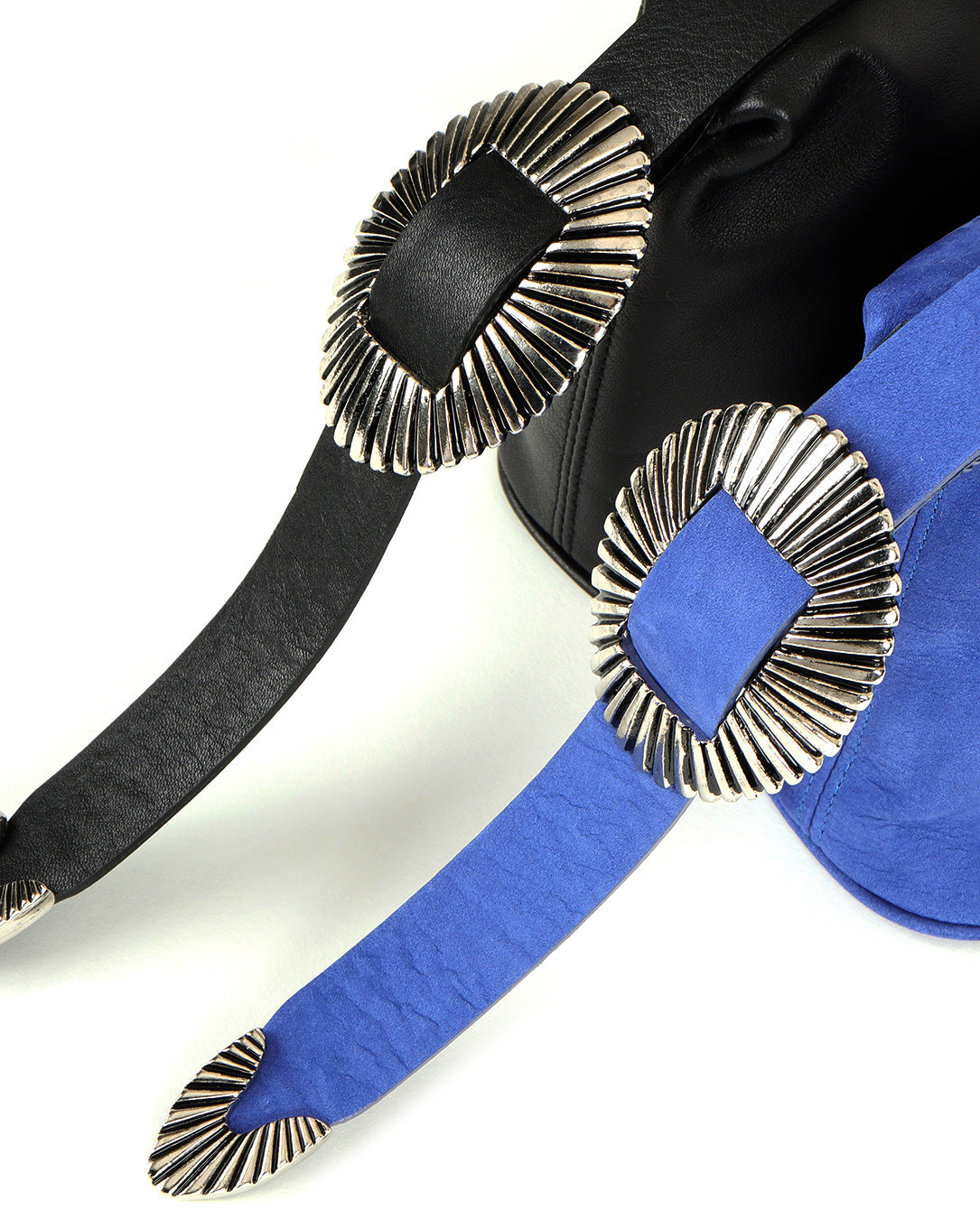 Leather Mini Bag blue