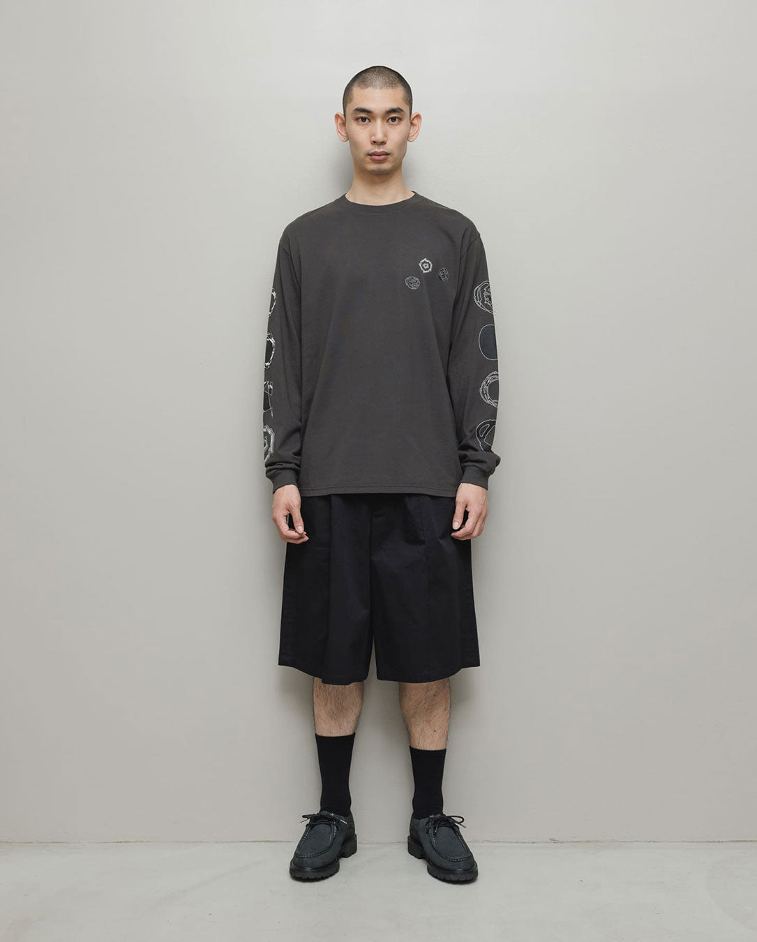 Cotton Twill Over Sized Bermuda Short black