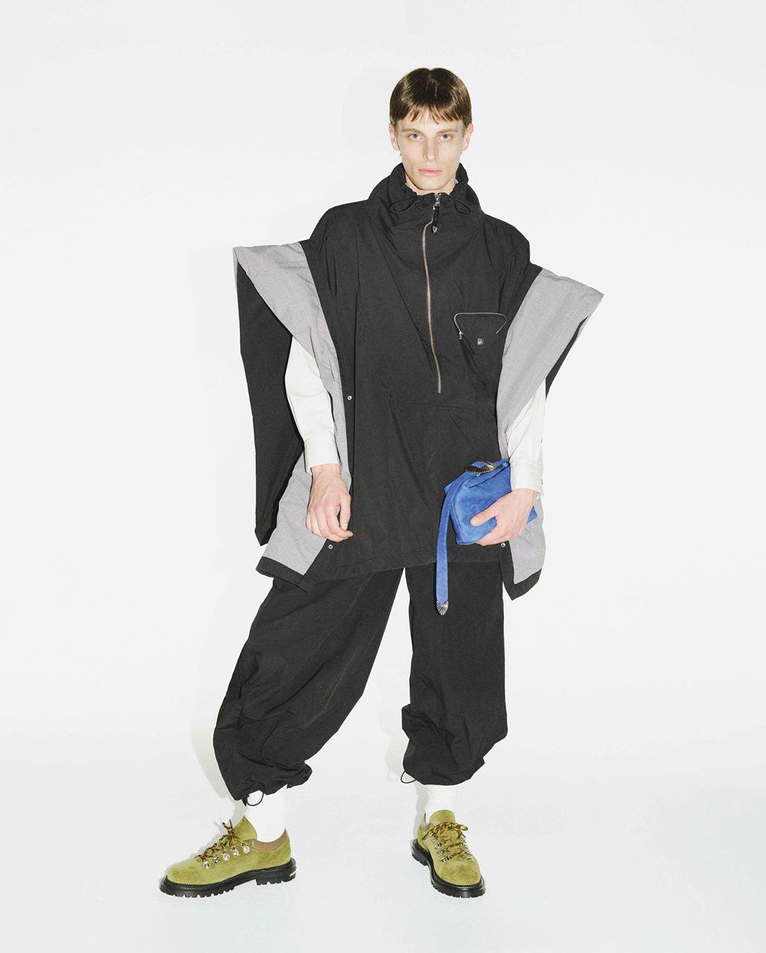 Leather Mini Bag blue