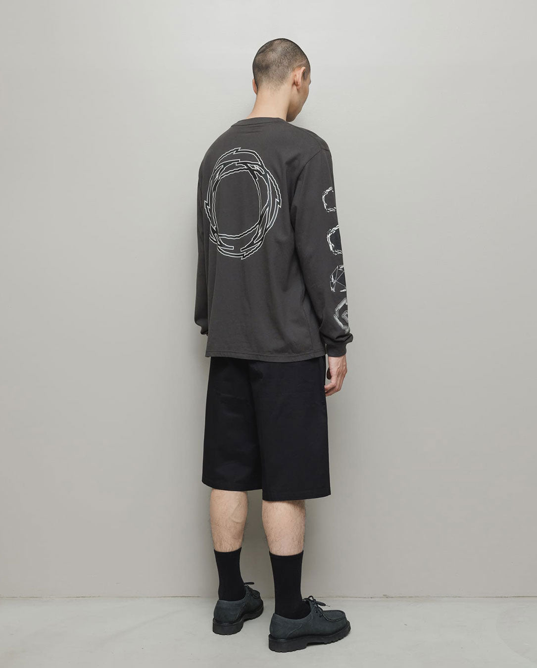 Cotton Twill Over Sized Bermuda Short black