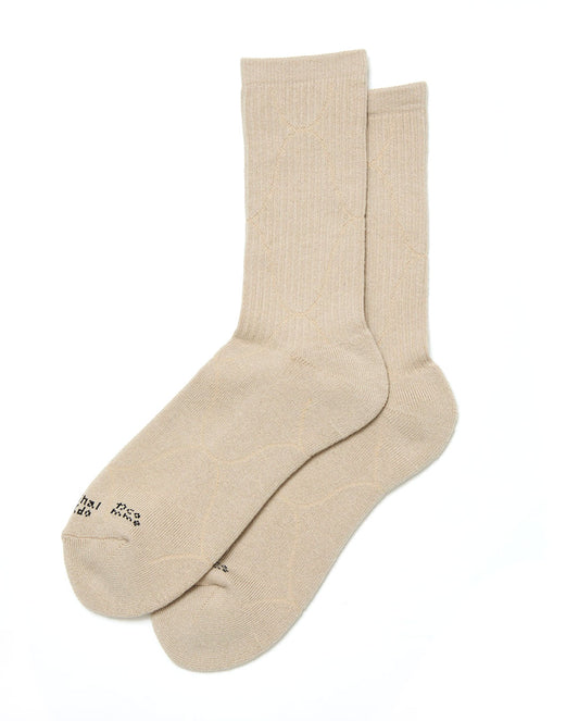 Jacquard Solid Socks beige