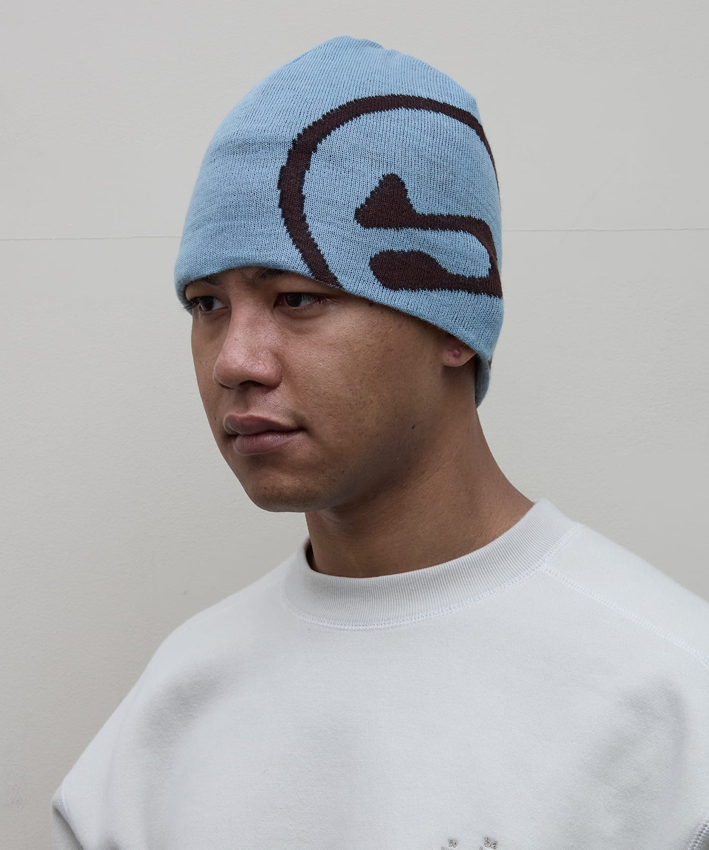 Big Logo Soft Beanie Hat steel blue