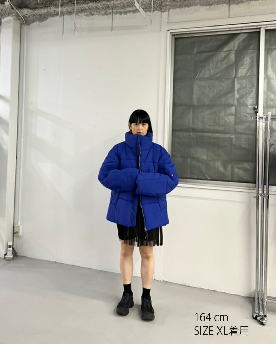 Nylon Taffeta Blouson blue