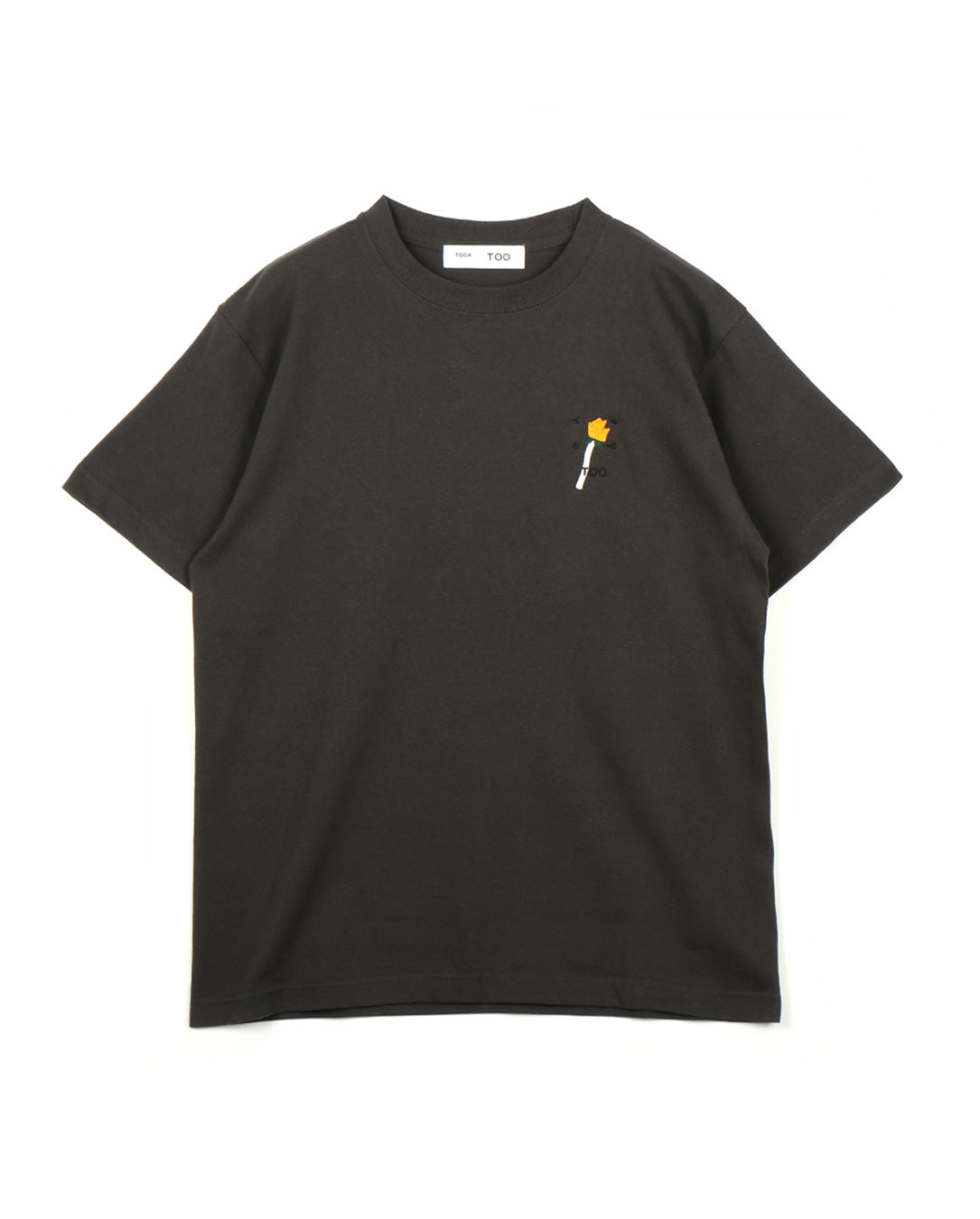 Embroidery T-shirt charcoal