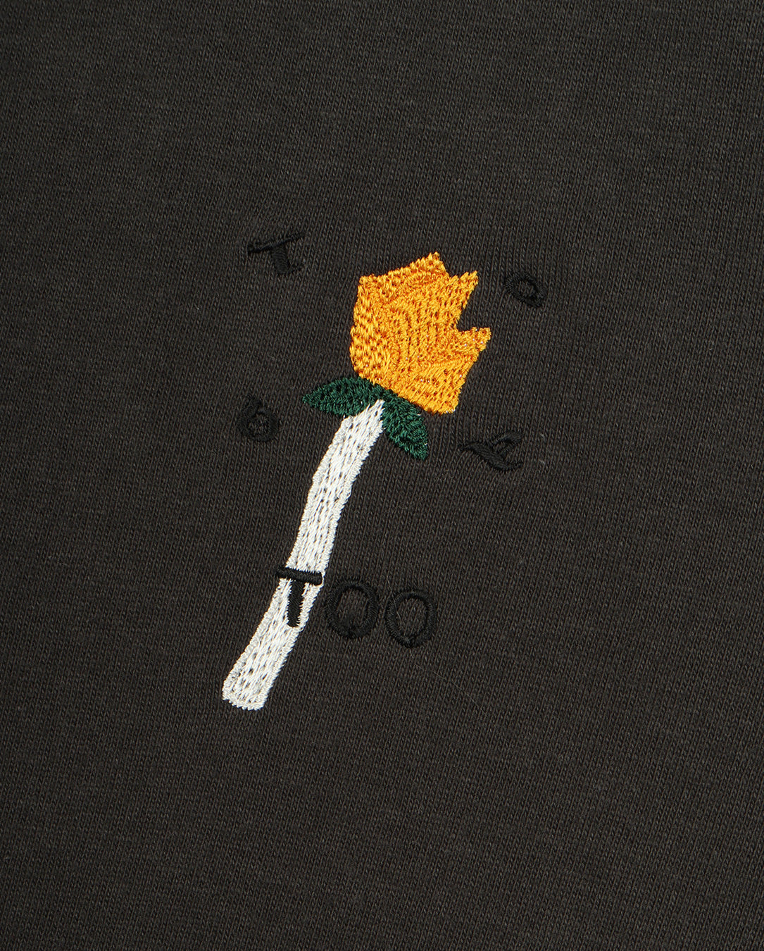 Embroidery T-shirt charcoal