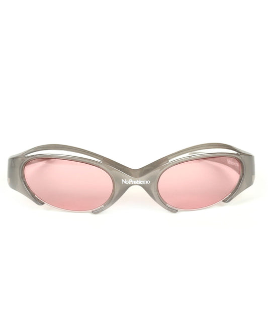No Problemo x Le Specs Cyborg Sunglasses smoke-plum-mono
