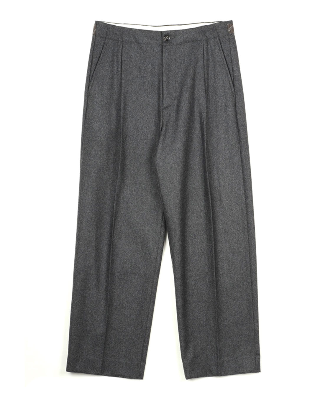 Wool Flannel Trousers charcoal grey