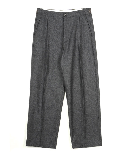 Wool Flannel Trousers charcoal grey