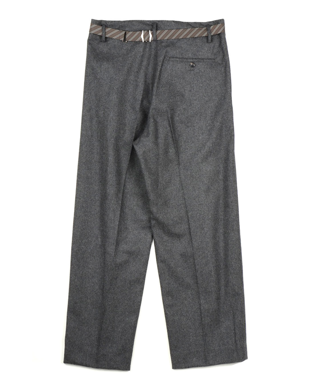 Wool Flannel Trousers charcoal grey