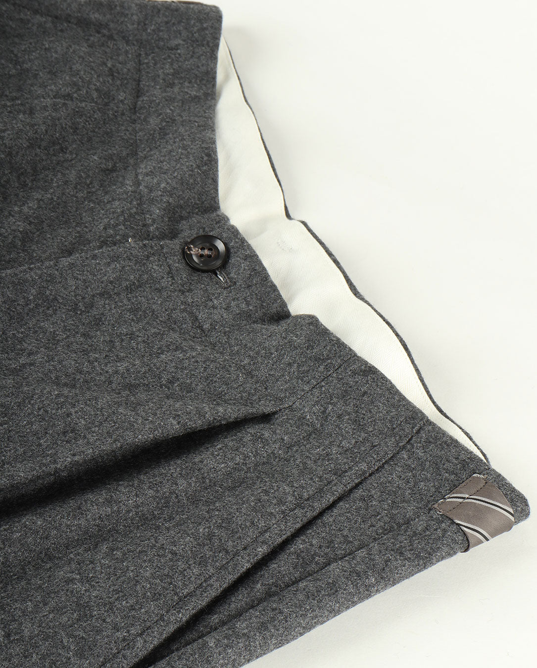 Wool Flannel Trousers charcoal grey
