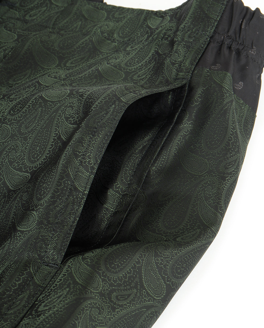 Paisley Jacquard Pants green