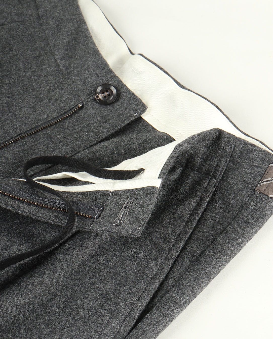Wool Flannel Trousers charcoal grey