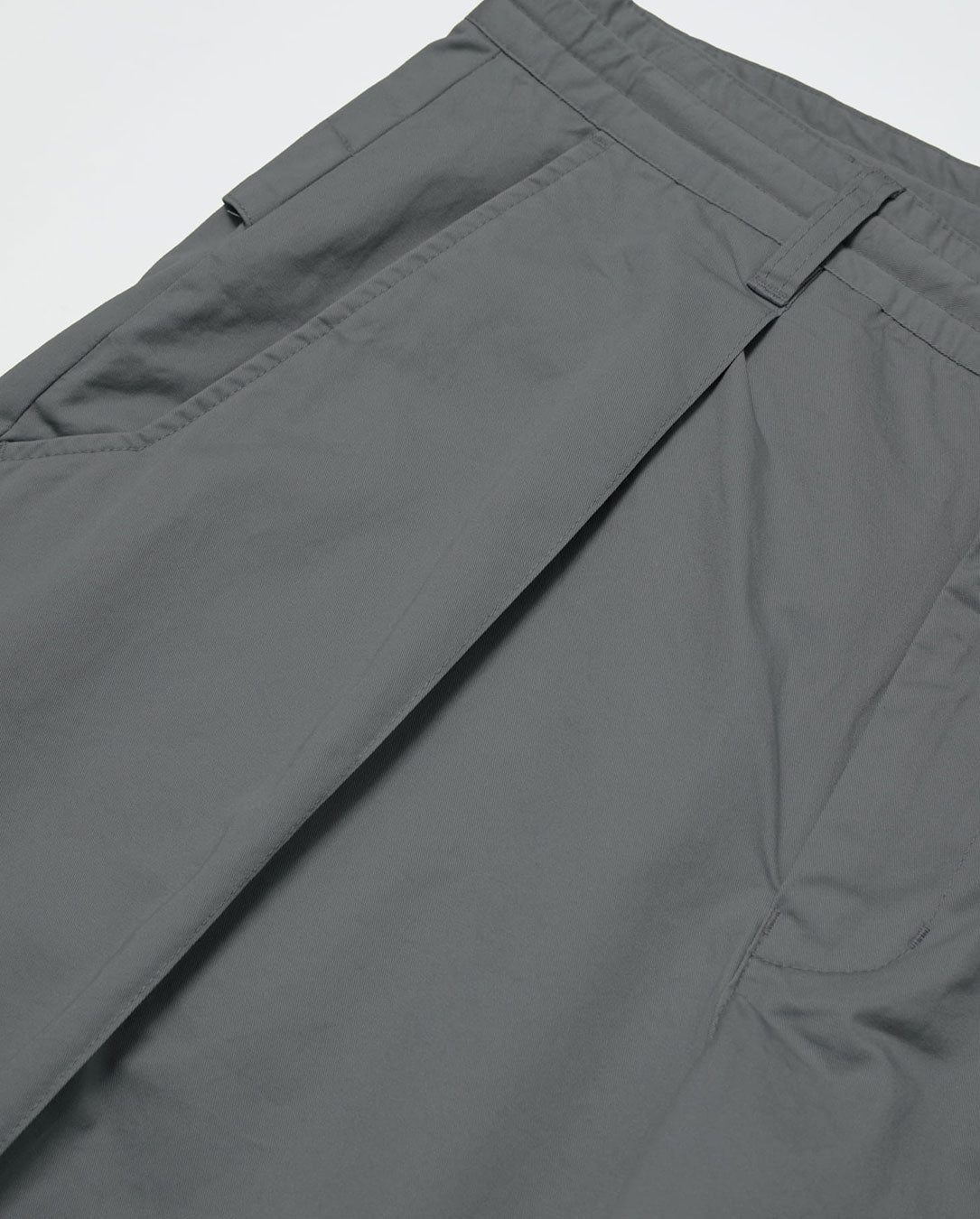 Cotton Twill Over Sized Bermuda Short asphalt