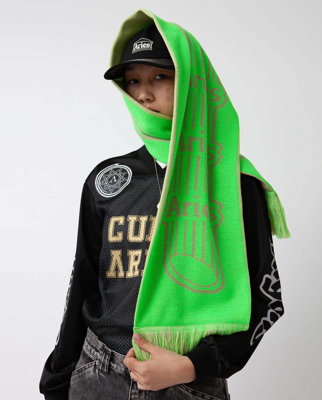 Column Scarf fluoro-green