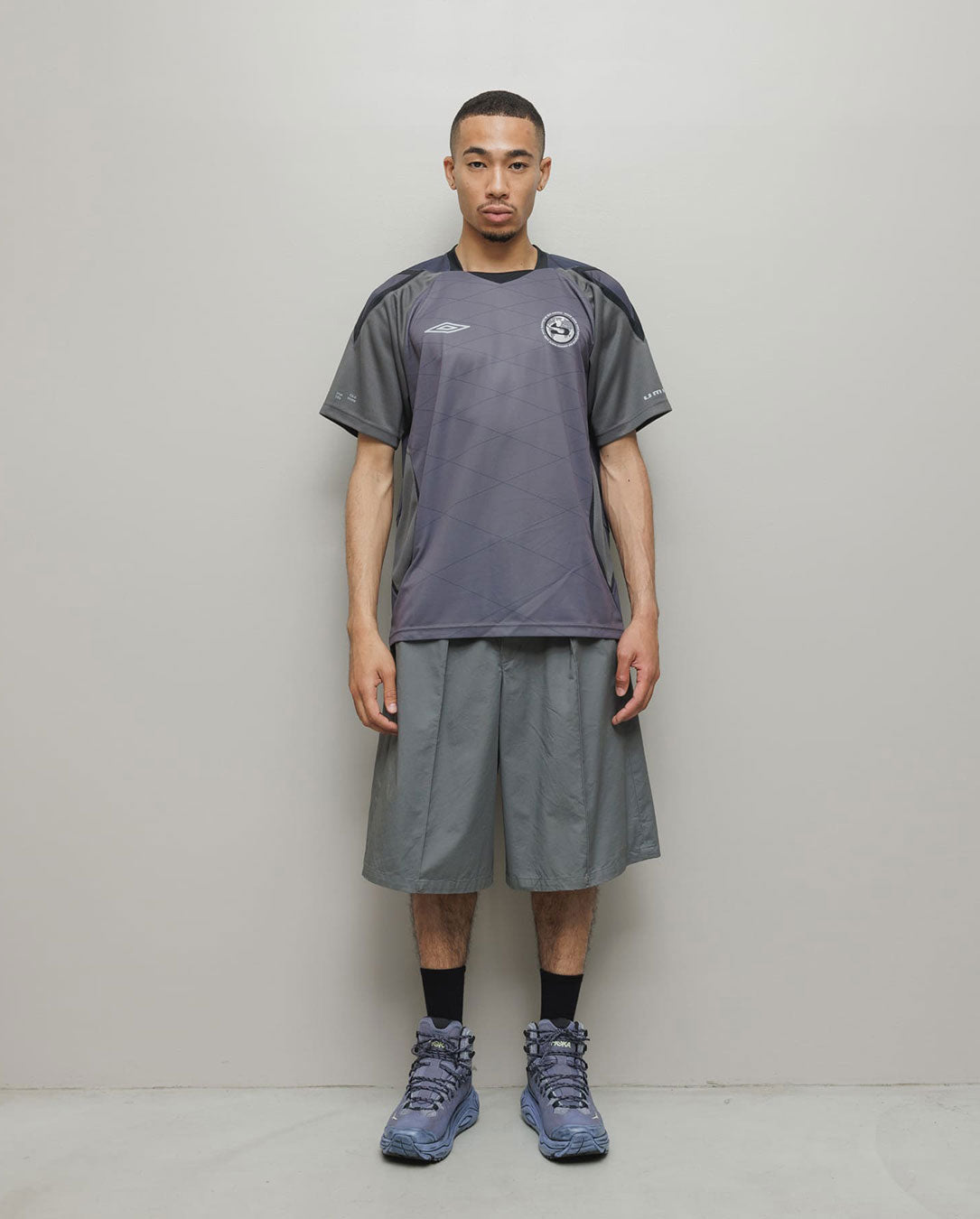 Cotton Twill Over Sized Bermuda Short asphalt