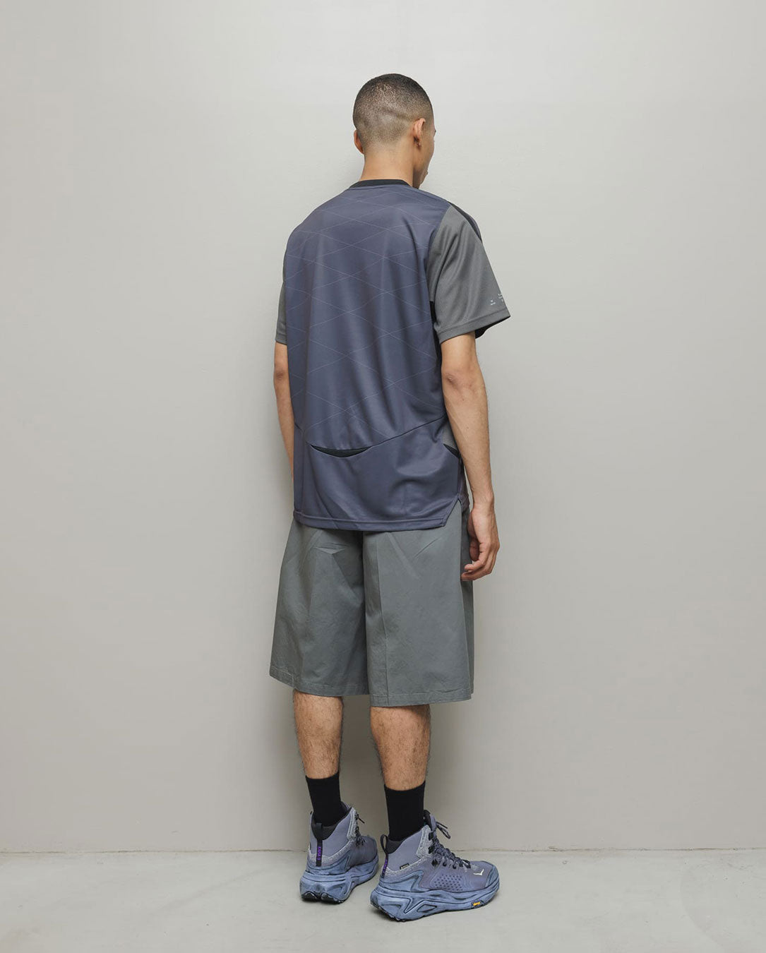 Cotton Twill Over Sized Bermuda Short asphalt