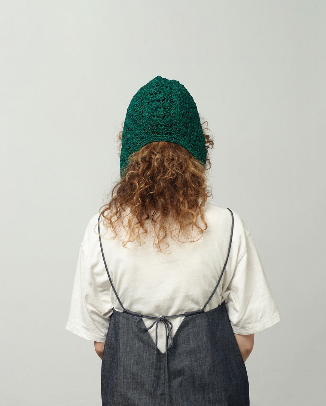 24226 Crocheted Bonnet emerald