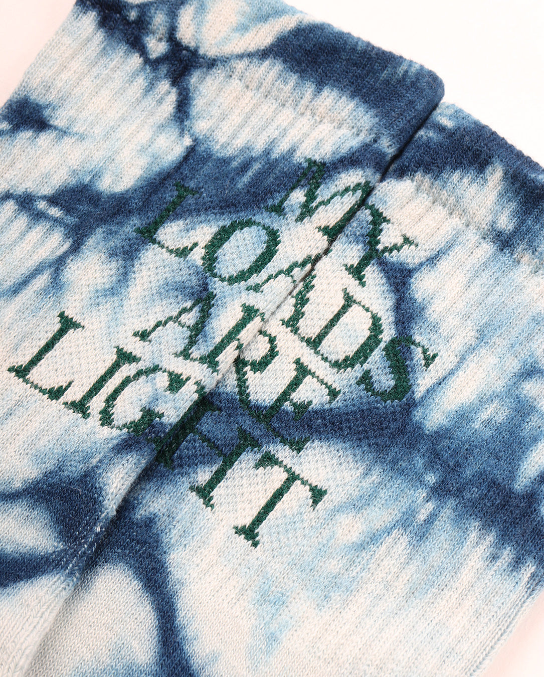 TEXT "M,L,A,L" indigo tie dye