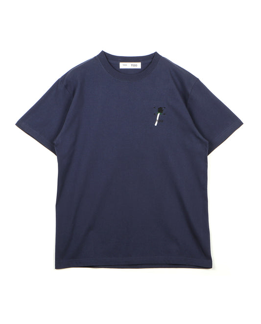Embroidery T-shirt navy