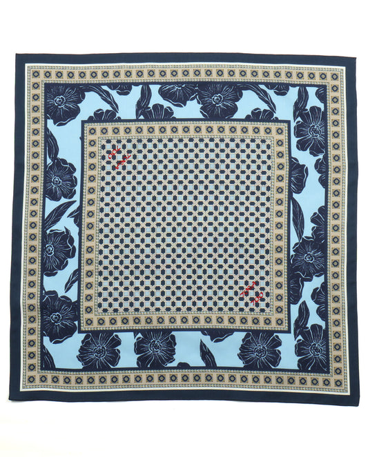 Print Scarf lt blue