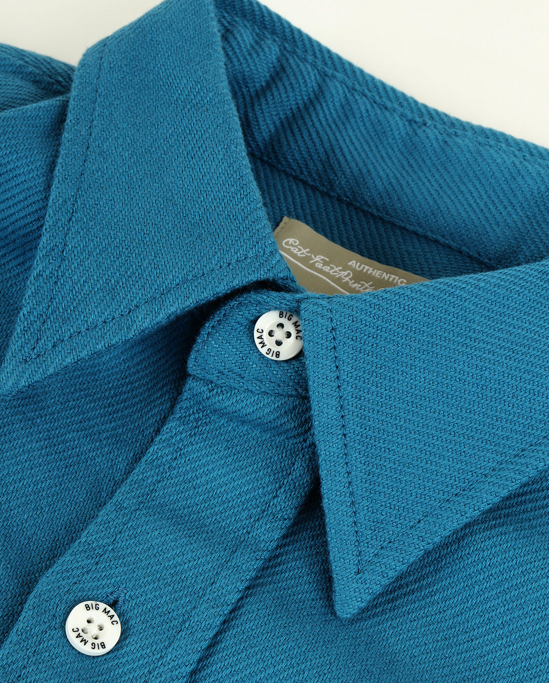 Cat Foot Print Nel Shirt blue